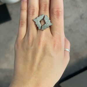 Lucky Brand Silver Abstract Ring